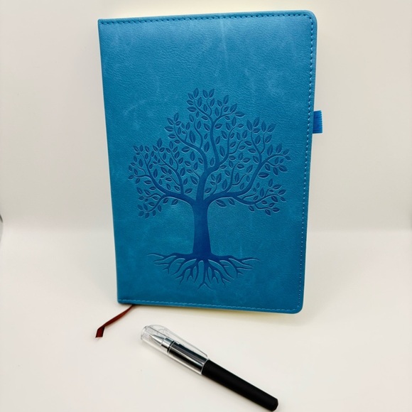 Tree of Life Synthetic Leather Notebooks w/Pens Hard Cover College Ruled 8x6 - Picture 4 of 12